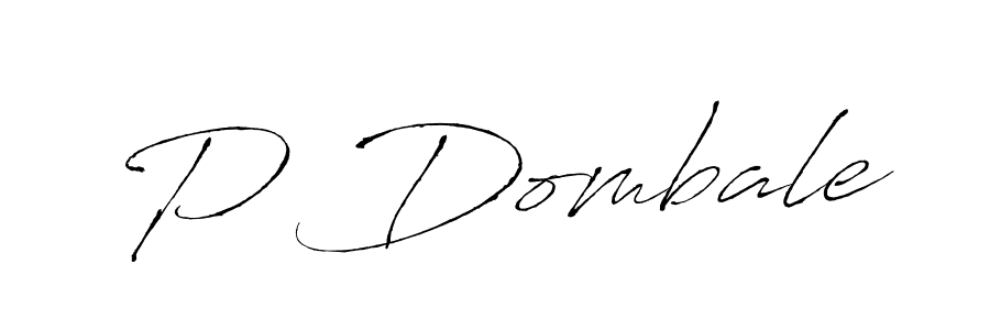 Use a signature maker to create a handwritten signature online. With this signature software, you can design (Antro_Vectra) your own signature for name P Dombale. P Dombale signature style 6 images and pictures png