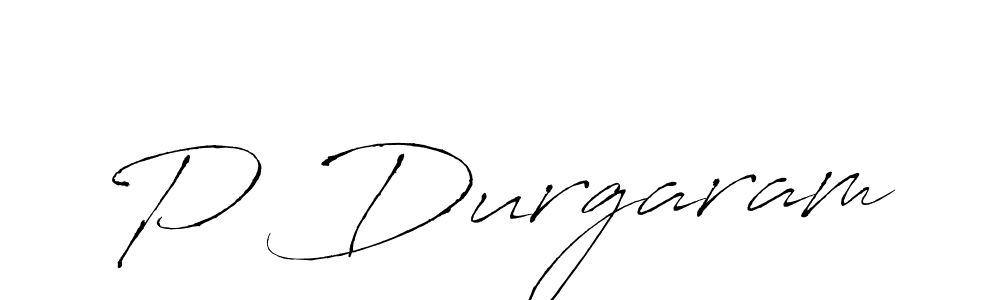 Create a beautiful signature design for name P Durgaram. With this signature (Antro_Vectra) fonts, you can make a handwritten signature for free. P Durgaram signature style 6 images and pictures png