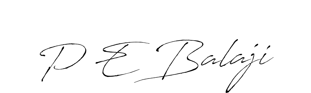 Design your own signature with our free online signature maker. With this signature software, you can create a handwritten (Antro_Vectra) signature for name P E Balaji. P E Balaji signature style 6 images and pictures png