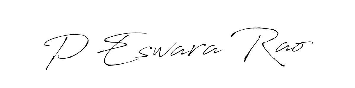 Create a beautiful signature design for name P Eswara Rao. With this signature (Antro_Vectra) fonts, you can make a handwritten signature for free. P Eswara Rao signature style 6 images and pictures png