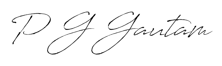 Make a beautiful signature design for name P G Gautam. With this signature (Antro_Vectra) style, you can create a handwritten signature for free. P G Gautam signature style 6 images and pictures png