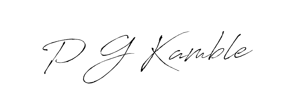Use a signature maker to create a handwritten signature online. With this signature software, you can design (Antro_Vectra) your own signature for name P G Kamble. P G Kamble signature style 6 images and pictures png