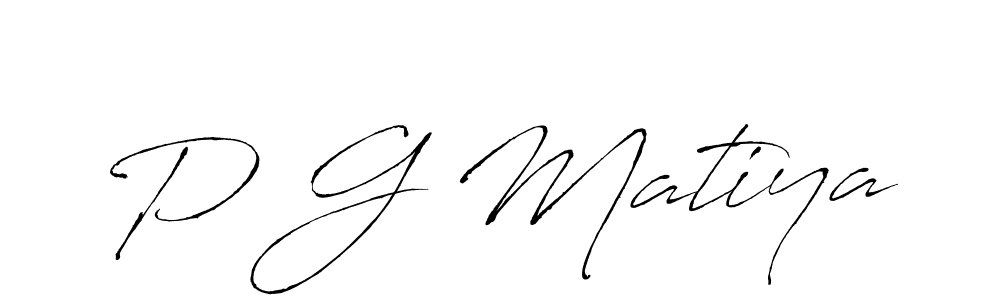 P G Matiya stylish signature style. Best Handwritten Sign (Antro_Vectra) for my name. Handwritten Signature Collection Ideas for my name P G Matiya. P G Matiya signature style 6 images and pictures png