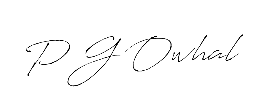 Also we have P G Owhal name is the best signature style. Create professional handwritten signature collection using Antro_Vectra autograph style. P G Owhal signature style 6 images and pictures png