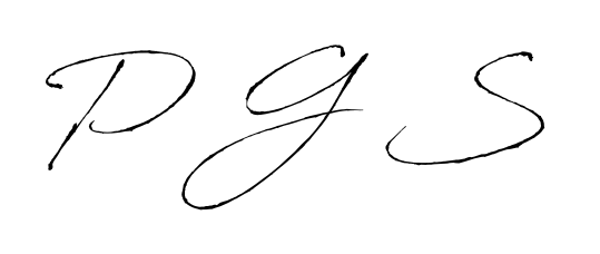 Create an unforgettable impression when signing with P G S name styled in Antro_Vectra typography. 100% free online generator. P G S signature style 6 images and pictures png
