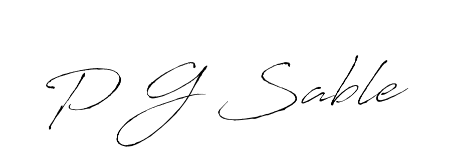 Make a beautiful signature design for name P G Sable. With this signature (Antro_Vectra) style, you can create a handwritten signature for free. P G Sable signature style 6 images and pictures png