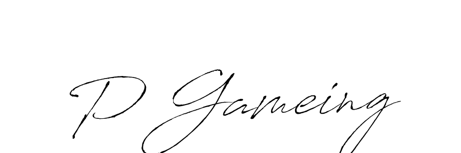 The best way (Antro_Vectra) to make a short signature is to pick only two or three words in your name. The name P Gameing include a total of six letters. For converting this name. P Gameing signature style 6 images and pictures png