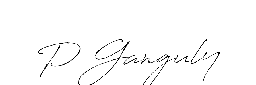 P Ganguly stylish signature style. Best Handwritten Sign (Antro_Vectra) for my name. Handwritten Signature Collection Ideas for my name P Ganguly. P Ganguly signature style 6 images and pictures png