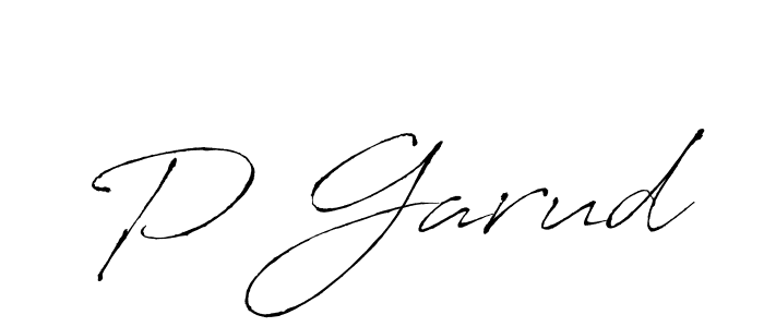 Create a beautiful signature design for name P Garud. With this signature (Antro_Vectra) fonts, you can make a handwritten signature for free. P Garud signature style 6 images and pictures png