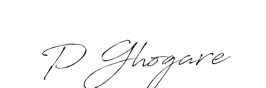 Also we have P Ghogare name is the best signature style. Create professional handwritten signature collection using Antro_Vectra autograph style. P Ghogare signature style 6 images and pictures png