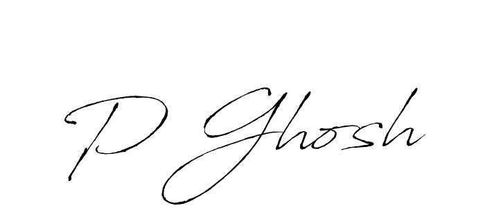 How to make P Ghosh name signature. Use Antro_Vectra style for creating short signs online. This is the latest handwritten sign. P Ghosh signature style 6 images and pictures png