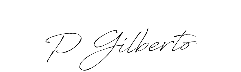 The best way (Antro_Vectra) to make a short signature is to pick only two or three words in your name. The name P Gilberto include a total of six letters. For converting this name. P Gilberto signature style 6 images and pictures png