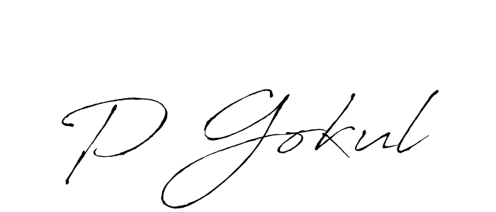 How to make P Gokul signature? Antro_Vectra is a professional autograph style. Create handwritten signature for P Gokul name. P Gokul signature style 6 images and pictures png