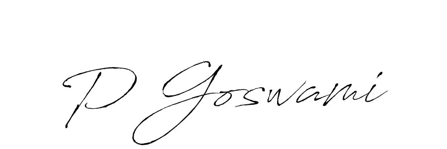 if you are searching for the best signature style for your name P Goswami. so please give up your signature search. here we have designed multiple signature styles  using Antro_Vectra. P Goswami signature style 6 images and pictures png