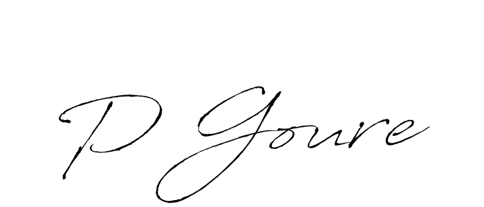 Create a beautiful signature design for name P Goure. With this signature (Antro_Vectra) fonts, you can make a handwritten signature for free. P Goure signature style 6 images and pictures png