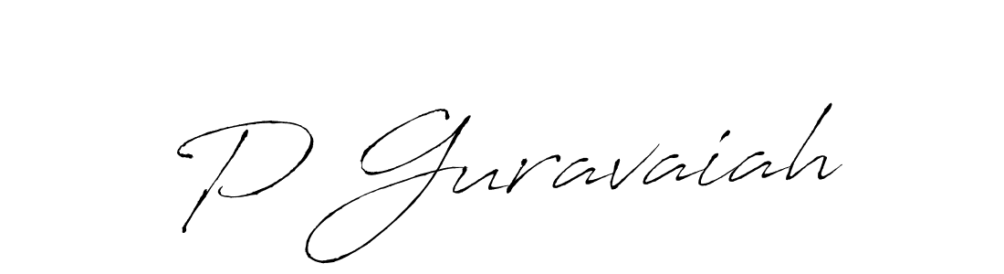The best way (Antro_Vectra) to make a short signature is to pick only two or three words in your name. The name P Guravaiah include a total of six letters. For converting this name. P Guravaiah signature style 6 images and pictures png