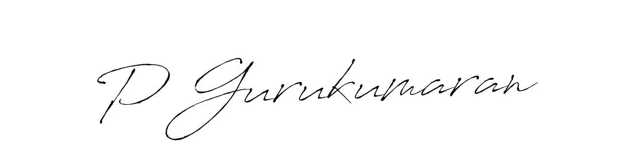 P Gurukumaran stylish signature style. Best Handwritten Sign (Antro_Vectra) for my name. Handwritten Signature Collection Ideas for my name P Gurukumaran. P Gurukumaran signature style 6 images and pictures png