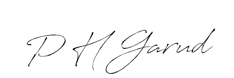 How to make P H Garud signature? Antro_Vectra is a professional autograph style. Create handwritten signature for P H Garud name. P H Garud signature style 6 images and pictures png