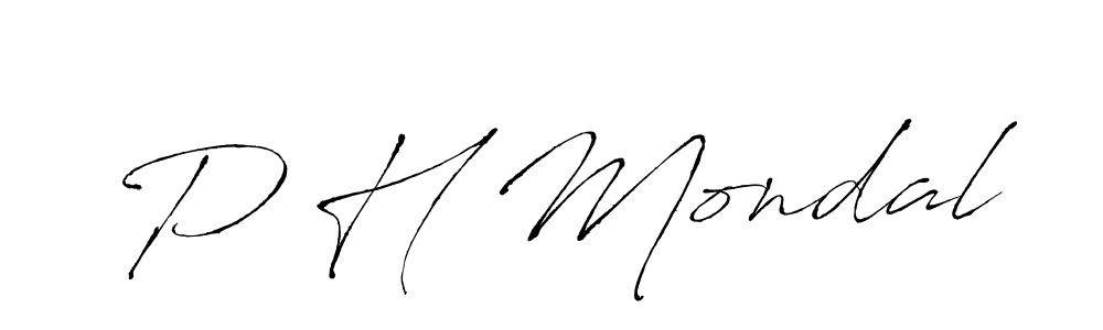 How to make P H Mondal signature? Antro_Vectra is a professional autograph style. Create handwritten signature for P H Mondal name. P H Mondal signature style 6 images and pictures png