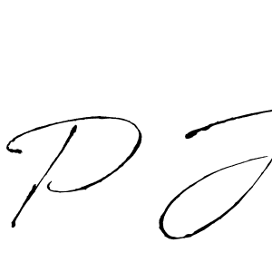 Create a beautiful signature design for name P J. With this signature (Antro_Vectra) fonts, you can make a handwritten signature for free. P J signature style 6 images and pictures png