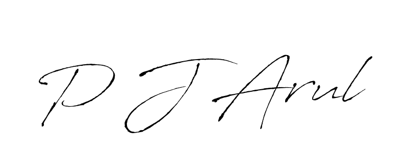 Use a signature maker to create a handwritten signature online. With this signature software, you can design (Antro_Vectra) your own signature for name P J Arul. P J Arul signature style 6 images and pictures png