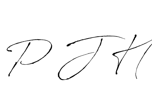 Create a beautiful signature design for name P J H. With this signature (Antro_Vectra) fonts, you can make a handwritten signature for free. P J H signature style 6 images and pictures png