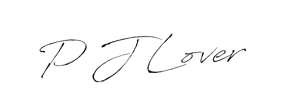 Create a beautiful signature design for name P J Lover. With this signature (Antro_Vectra) fonts, you can make a handwritten signature for free. P J Lover signature style 6 images and pictures png
