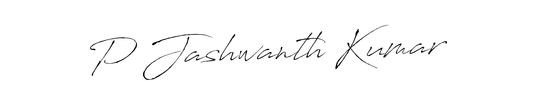 Make a beautiful signature design for name P Jashwanth Kumar. With this signature (Antro_Vectra) style, you can create a handwritten signature for free. P Jashwanth Kumar signature style 6 images and pictures png
