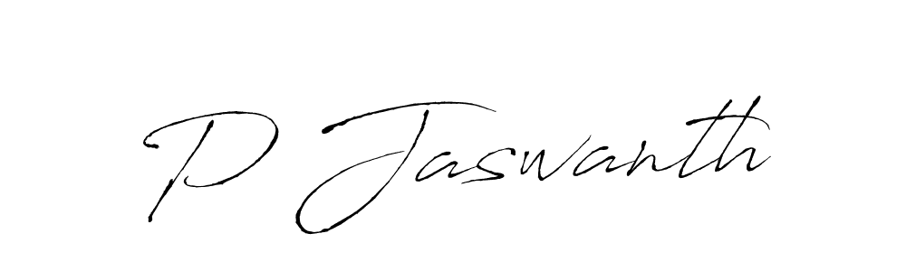 Make a beautiful signature design for name P Jaswanth. With this signature (Antro_Vectra) style, you can create a handwritten signature for free. P Jaswanth signature style 6 images and pictures png