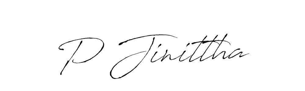 How to make P Jinittha signature? Antro_Vectra is a professional autograph style. Create handwritten signature for P Jinittha name. P Jinittha signature style 6 images and pictures png
