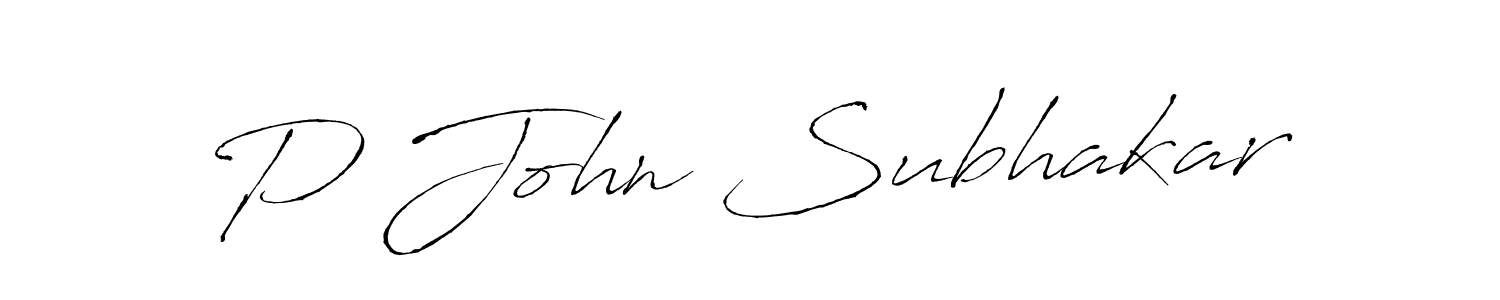 You should practise on your own different ways (Antro_Vectra) to write your name (P John Subhakar) in signature. don't let someone else do it for you. P John Subhakar signature style 6 images and pictures png