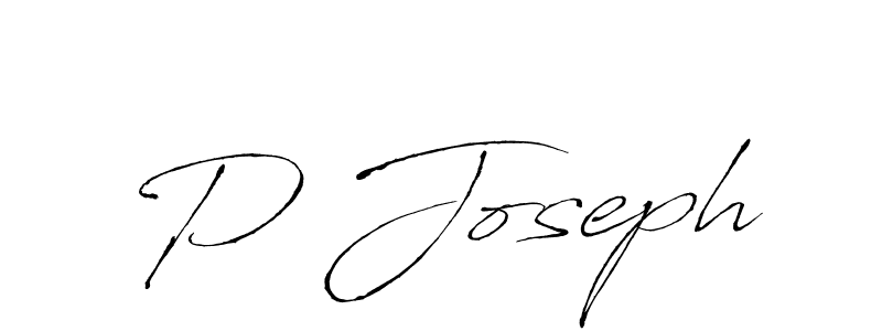 Create a beautiful signature design for name P Joseph. With this signature (Antro_Vectra) fonts, you can make a handwritten signature for free. P Joseph signature style 6 images and pictures png