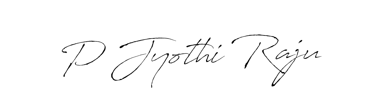 You should practise on your own different ways (Antro_Vectra) to write your name (P Jyothi Raju) in signature. don't let someone else do it for you. P Jyothi Raju signature style 6 images and pictures png