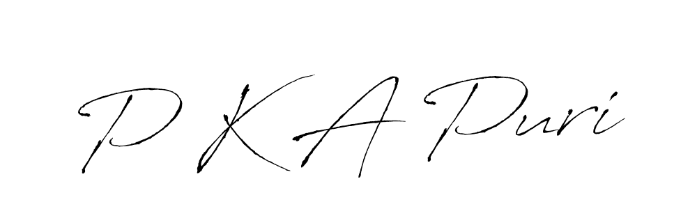 Use a signature maker to create a handwritten signature online. With this signature software, you can design (Antro_Vectra) your own signature for name P K A Puri. P K A Puri signature style 6 images and pictures png