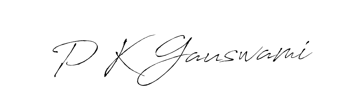 Make a beautiful signature design for name P K Gauswami. With this signature (Antro_Vectra) style, you can create a handwritten signature for free. P K Gauswami signature style 6 images and pictures png