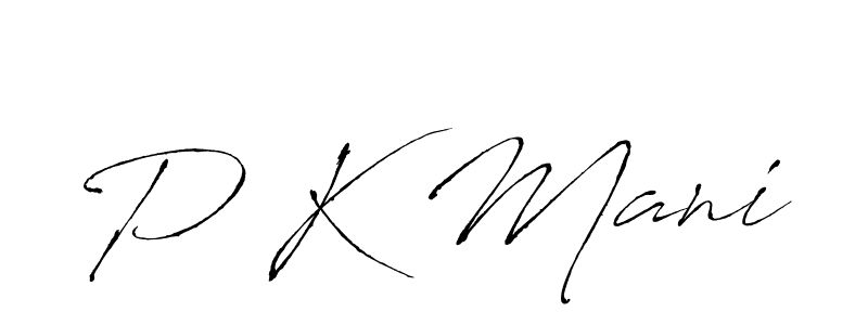 P K Mani stylish signature style. Best Handwritten Sign (Antro_Vectra) for my name. Handwritten Signature Collection Ideas for my name P K Mani. P K Mani signature style 6 images and pictures png