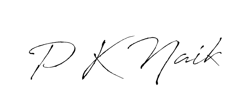 Make a beautiful signature design for name P K Naik. With this signature (Antro_Vectra) style, you can create a handwritten signature for free. P K Naik signature style 6 images and pictures png