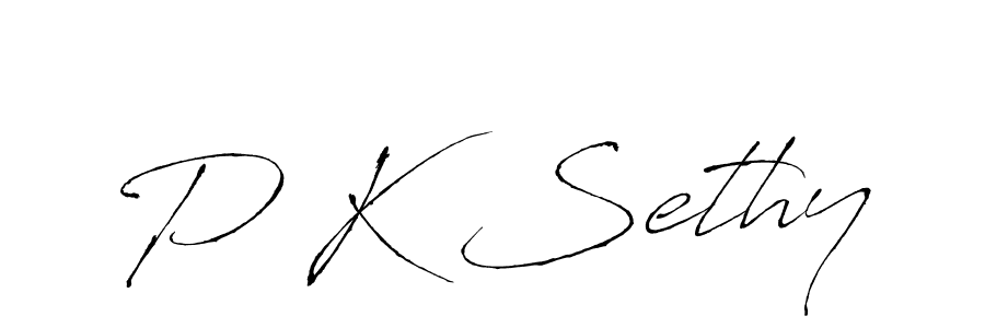Antro_Vectra is a professional signature style that is perfect for those who want to add a touch of class to their signature. It is also a great choice for those who want to make their signature more unique. Get P K Sethy name to fancy signature for free. P K Sethy signature style 6 images and pictures png