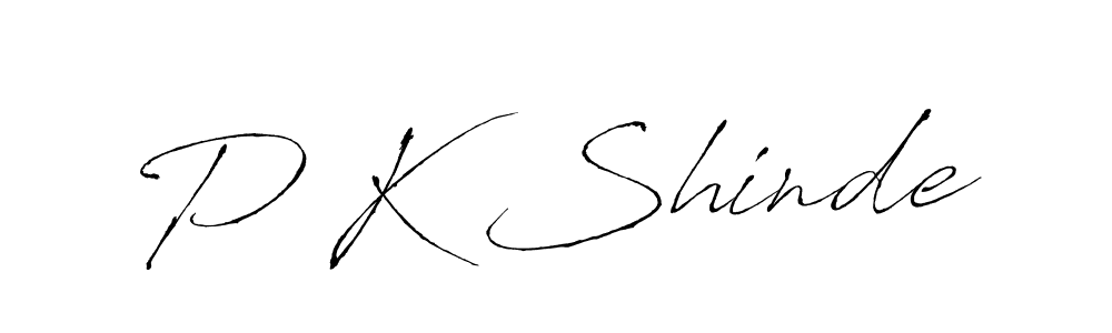 Create a beautiful signature design for name P K Shinde. With this signature (Antro_Vectra) fonts, you can make a handwritten signature for free. P K Shinde signature style 6 images and pictures png