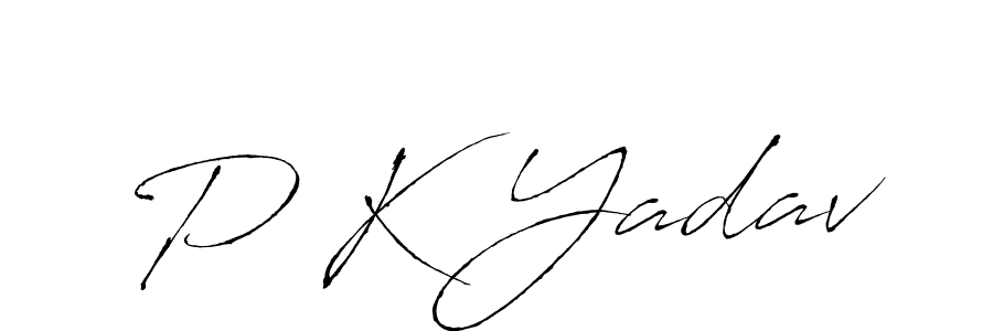 Create a beautiful signature design for name P K Yadav. With this signature (Antro_Vectra) fonts, you can make a handwritten signature for free. P K Yadav signature style 6 images and pictures png