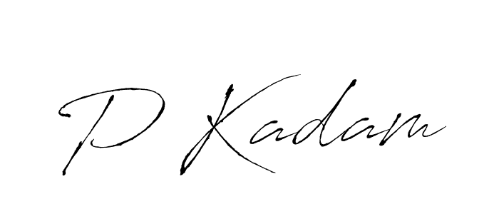 P Kadam stylish signature style. Best Handwritten Sign (Antro_Vectra) for my name. Handwritten Signature Collection Ideas for my name P Kadam. P Kadam signature style 6 images and pictures png