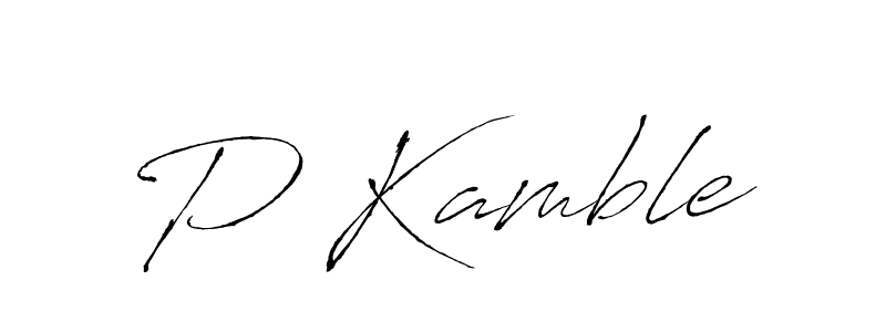Use a signature maker to create a handwritten signature online. With this signature software, you can design (Antro_Vectra) your own signature for name P Kamble. P Kamble signature style 6 images and pictures png