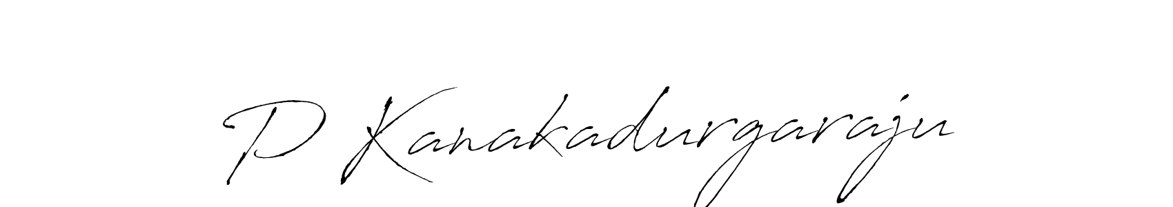 Create a beautiful signature design for name P Kanakadurgaraju. With this signature (Antro_Vectra) fonts, you can make a handwritten signature for free. P Kanakadurgaraju signature style 6 images and pictures png