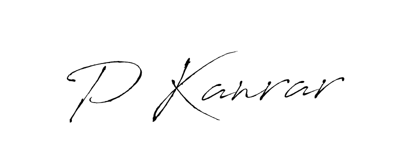 Use a signature maker to create a handwritten signature online. With this signature software, you can design (Antro_Vectra) your own signature for name P Kanrar. P Kanrar signature style 6 images and pictures png