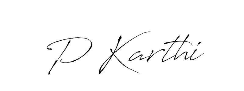if you are searching for the best signature style for your name P Karthi. so please give up your signature search. here we have designed multiple signature styles  using Antro_Vectra. P Karthi signature style 6 images and pictures png