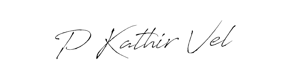 Create a beautiful signature design for name P Kathir Vel. With this signature (Antro_Vectra) fonts, you can make a handwritten signature for free. P Kathir Vel signature style 6 images and pictures png