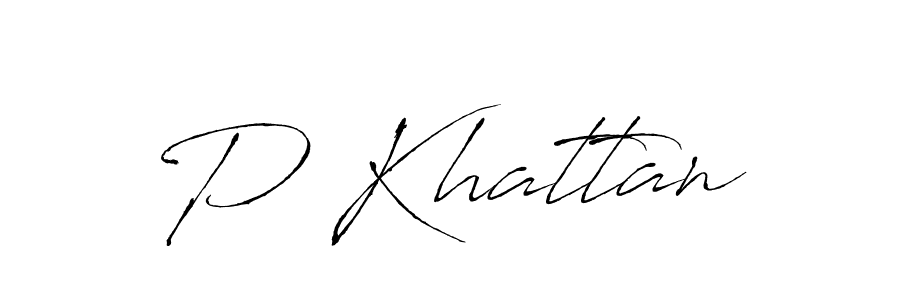 Use a signature maker to create a handwritten signature online. With this signature software, you can design (Antro_Vectra) your own signature for name P Khattan. P Khattan signature style 6 images and pictures png