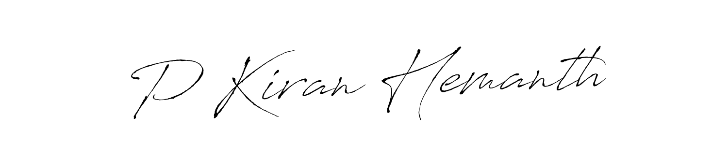 Best and Professional Signature Style for P Kiran Hemanth. Antro_Vectra Best Signature Style Collection. P Kiran Hemanth signature style 6 images and pictures png