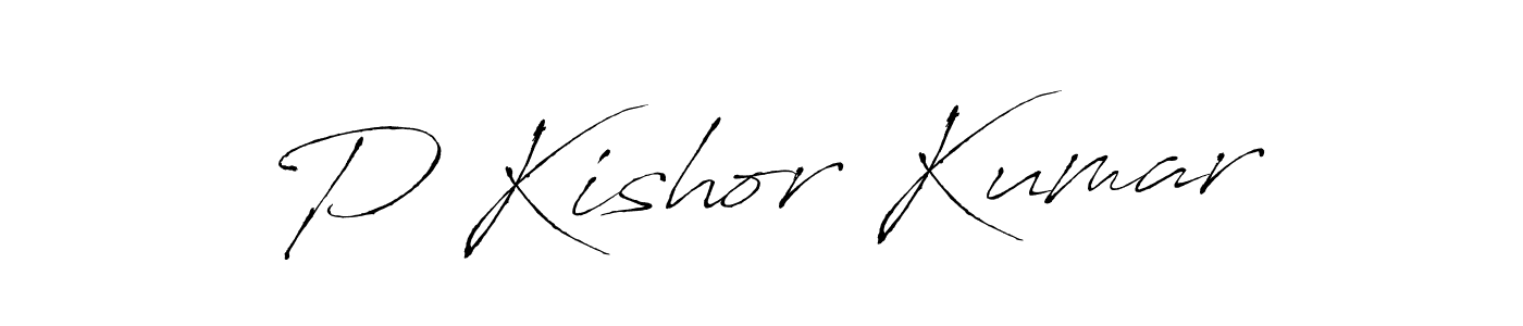This is the best signature style for the P Kishor Kumar name. Also you like these signature font (Antro_Vectra). Mix name signature. P Kishor Kumar signature style 6 images and pictures png