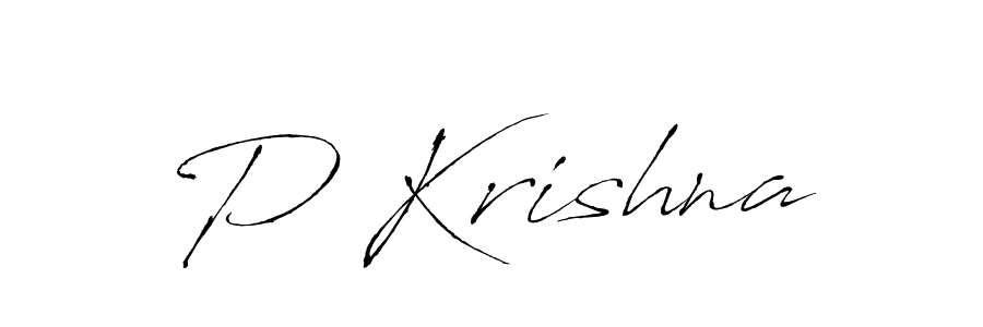 P Krishna stylish signature style. Best Handwritten Sign (Antro_Vectra) for my name. Handwritten Signature Collection Ideas for my name P Krishna. P Krishna signature style 6 images and pictures png